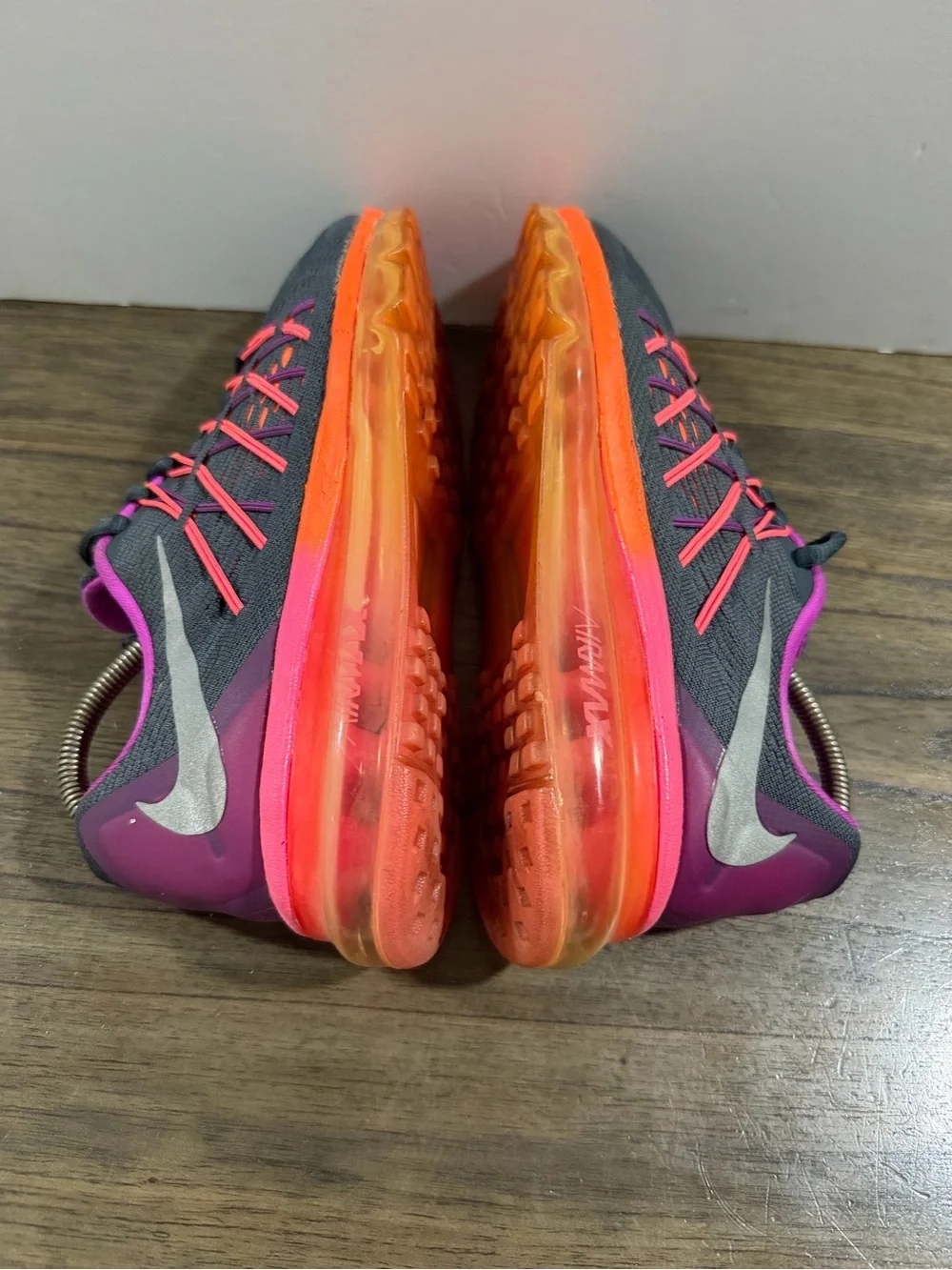 Nike Air Max 2015 GS Youth 5Y / Women’s 6.5 Gray Pink Orange 705458-001